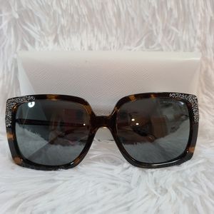 New with MSRP Tag Michael Kors Rochelle Dark Tort Sunglasses